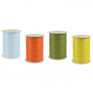 Geschenkband Rayon Raffia hellblau, tangerine, olive, gelb