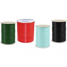 Geschenkband Rayon Raffia tanne, rot, aquamarin, schwarz