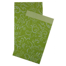 Flachbeutel - Motiv Ranken in Grün