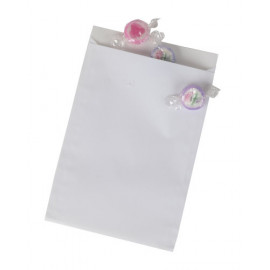 Flachbeutel aus Papier in weiß glatt