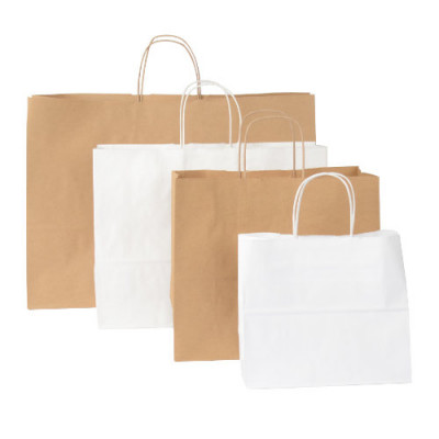 Papiertaschen Italy Querformate in weiß oder braun