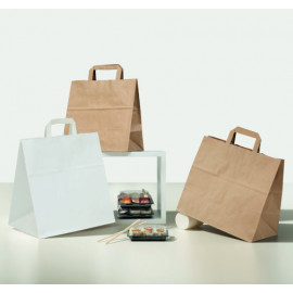 Papiertüten Take Away in weiß oder braun