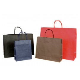 Papiertragetaschen Dark mit Randumschlag