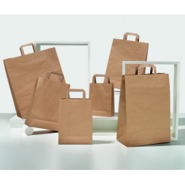 Papiertüten Recycelt in braun glatt