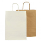 Papiertaschen Basic in weiß oder braun 22