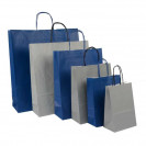 Papiertaschen TORINO in grau/blau