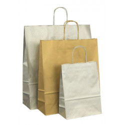 Papiertaschen Metallic gold/silber