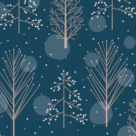 Weihnachtspapier Curdin blau