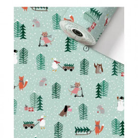 Weihnachtspapier Josefina mint