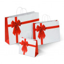 Weihnachtstragetaschen Rosette, Schleifenmotiv