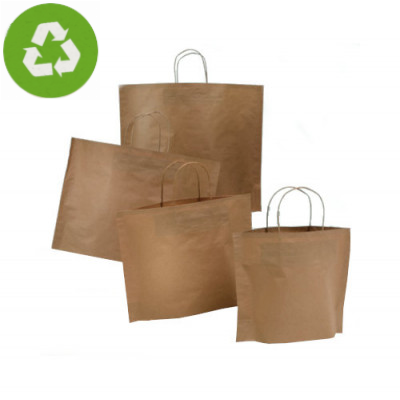 Papiertragetaschen BOTTOM BAG B-Bags Basic braun