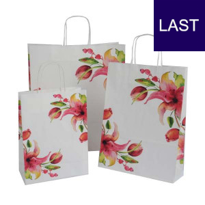 Papiertaschen Fiji mit Lilienmotiv