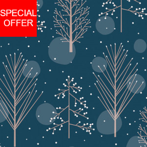 Weihnachtspapier Curdin blau