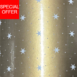 Weihnachtspapier Sterne gold