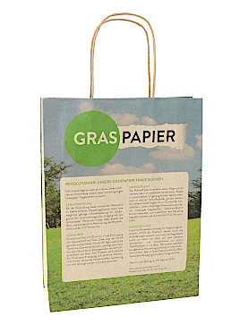Graspapier Taschen Druck
