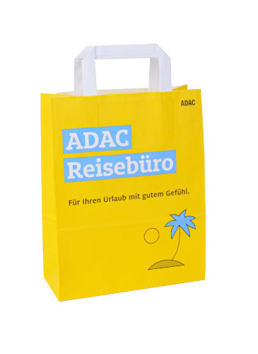Papiertragetaschen bedrucken ADAC Reisebüro