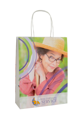 Papiertüte Offsetdruck 24x32+9 cm