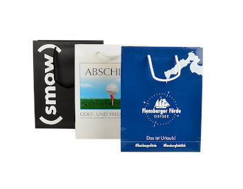 Papiertüte Kordel Offsetdruck 20 x 30 +10 cm