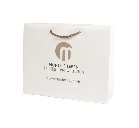 Papiertueten Kordel Druck 31 x 25 + 10 cm