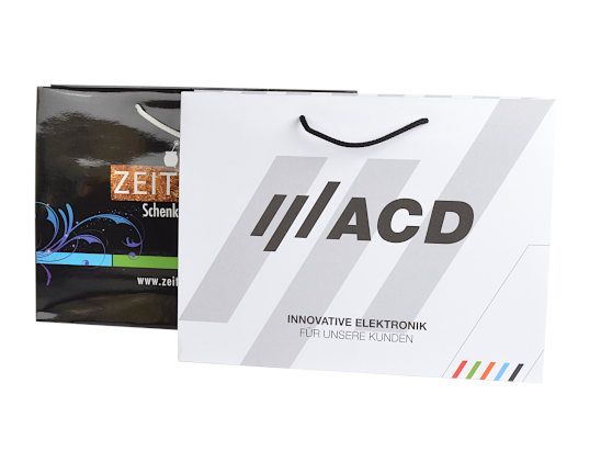 Papiertueten Kordel Druck 42 x 35 + 12 cm