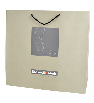 Papiertueten Kordel Druck 45 x 33 + 14 cm