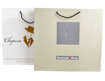 Papiertüte Kordel Offsetdruck 45 x 39 + 14 cm