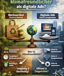 Sind Werbeartikel klimafreundlicher als digitale Ads? Ein differenzierter Blick Werbeartikel vs. Digitale Ads
